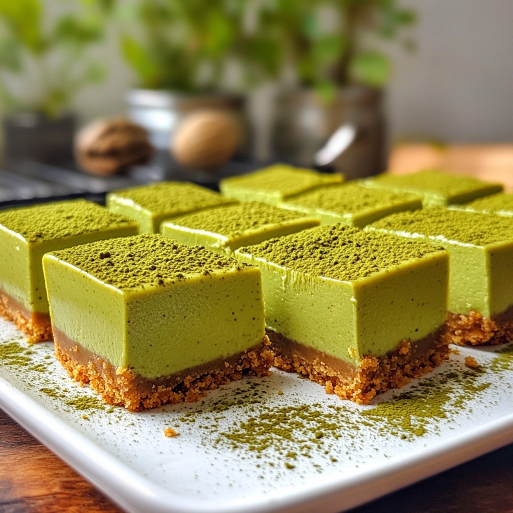 Matcha Cheesecake Bars Delightful and Easy Recipe