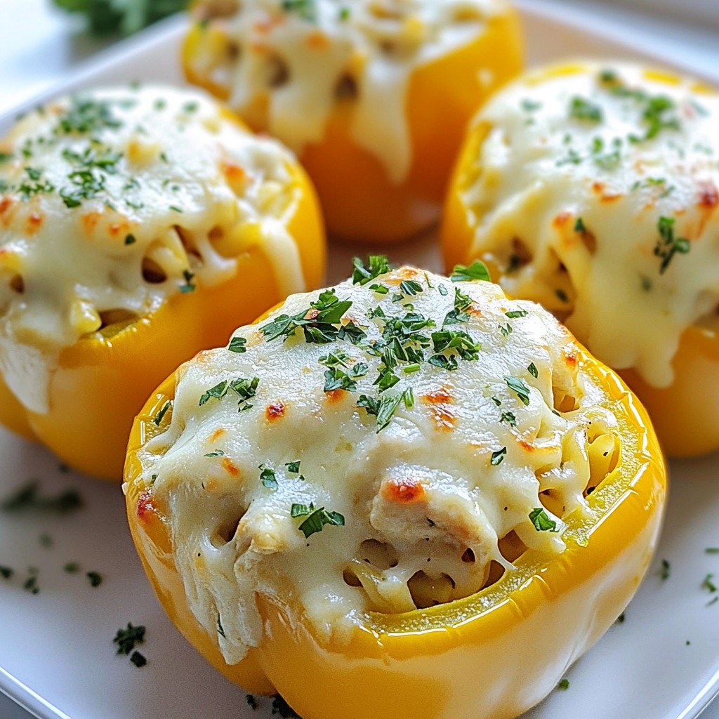 Chicken Alfredo Stuffed Peppers Flavorful and Easy Recipe