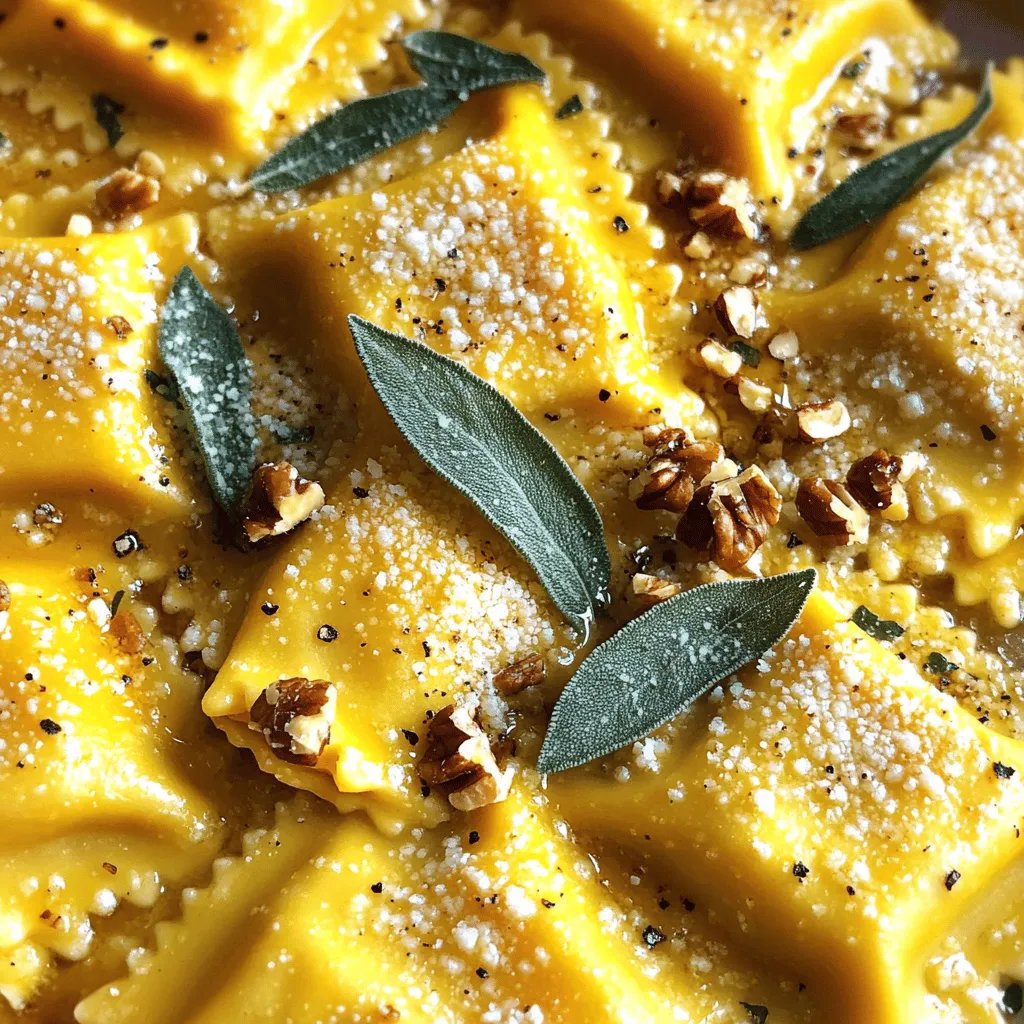 Pumpkin Sage Brown Butter Ravioli Delightful Dish